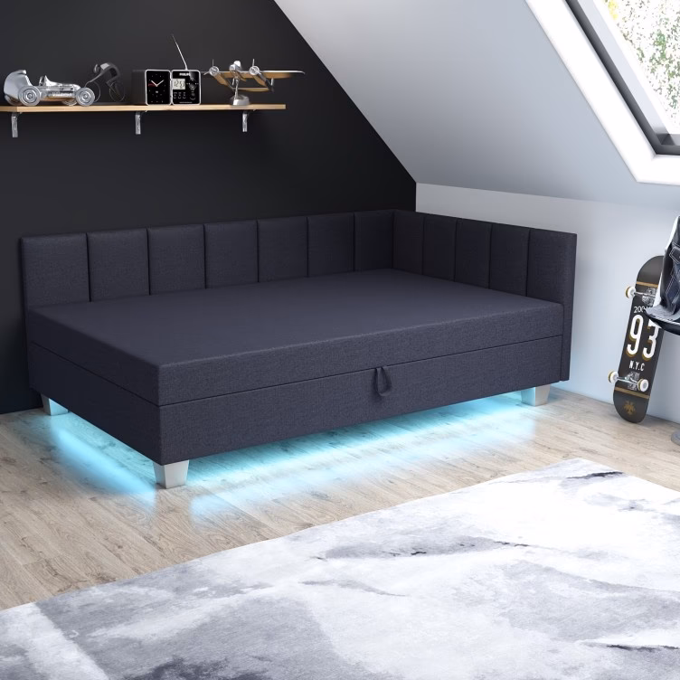 Gdzie kupić tapczan dla dziewczynki z tapicerowanym zagłówkiem i szufladą?