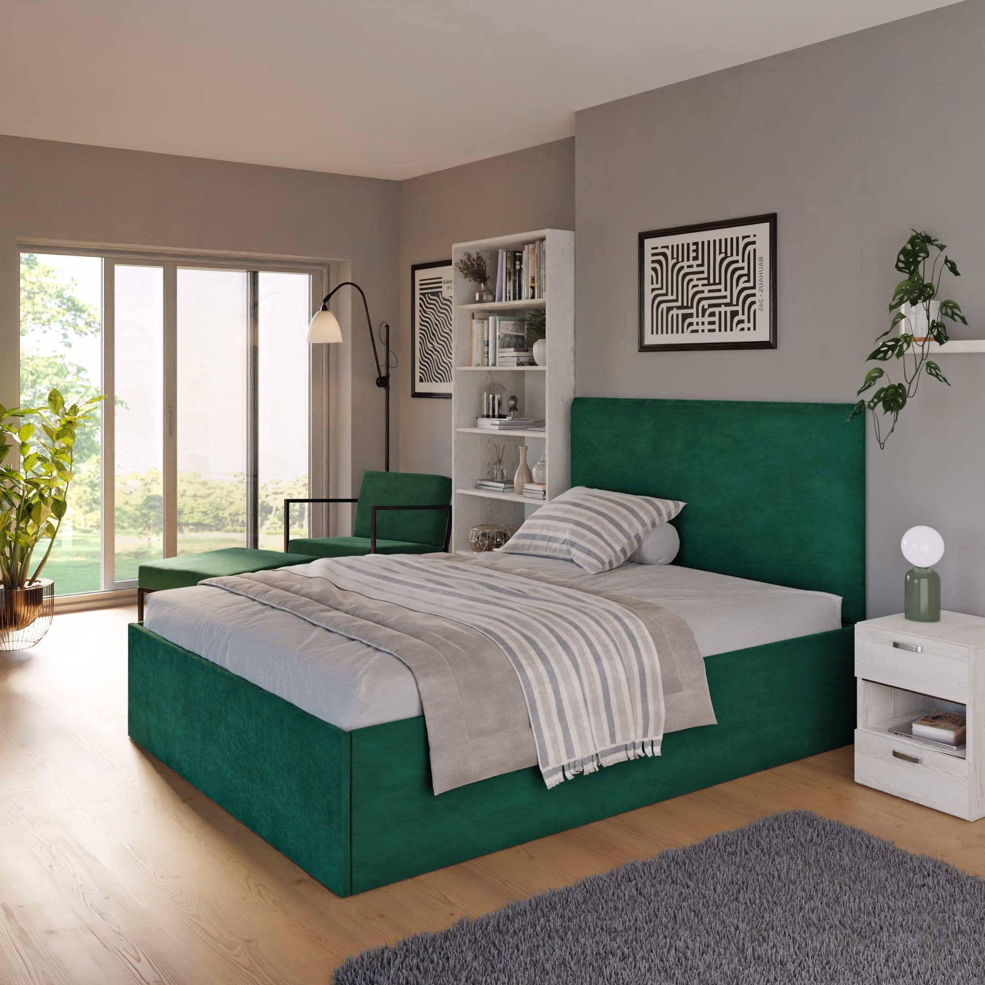 Jaki kolor ścian do zielonego łóżka?